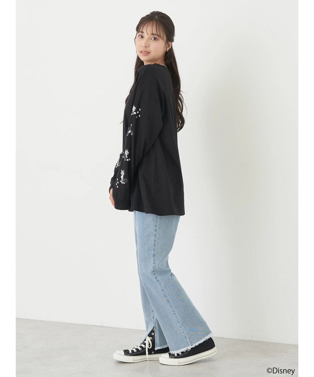 earth music&ecology Ｄｉｓｎｅｙ／袖プリントフィガロロンＴ 