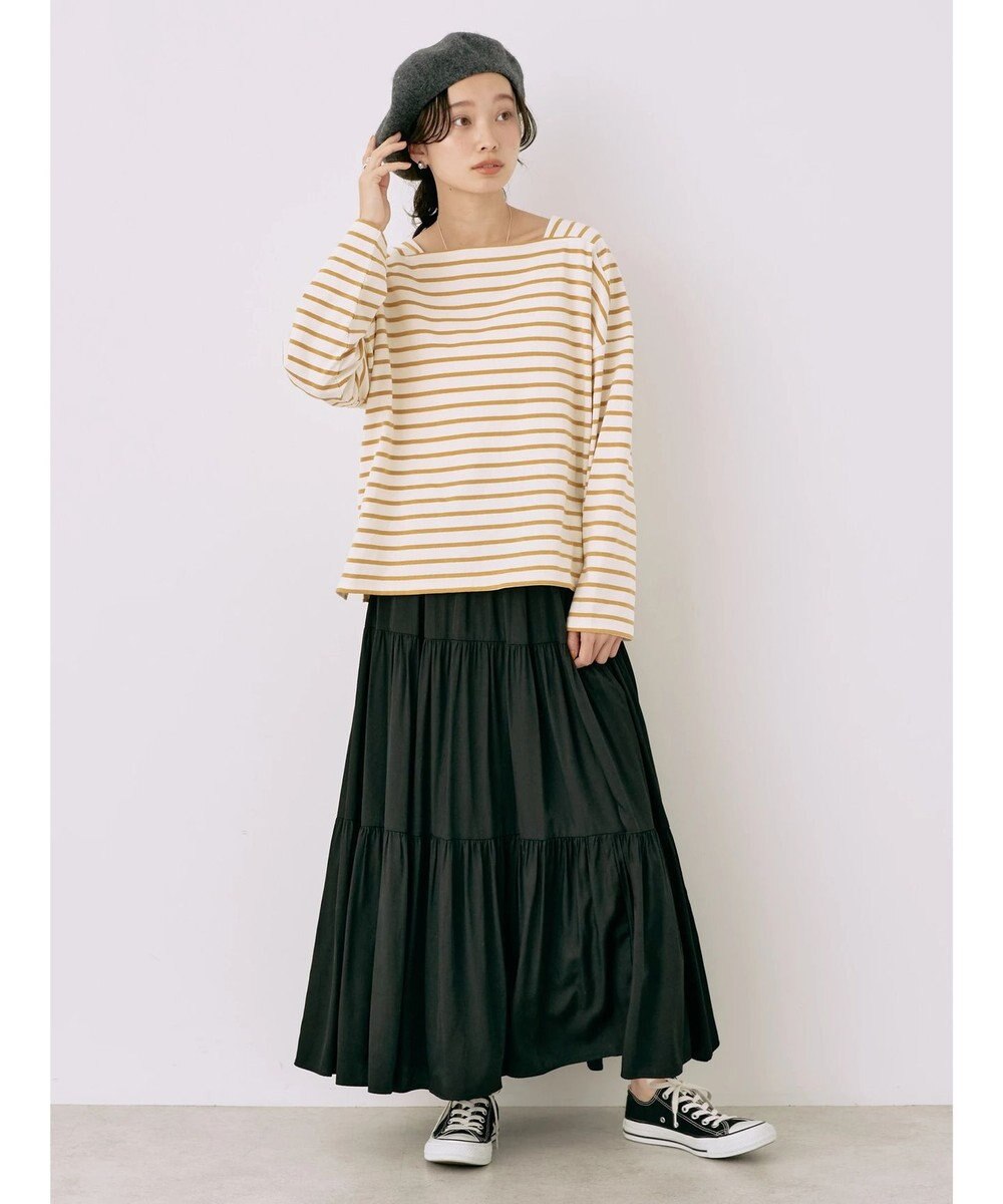 earth music&ecology スクエアボーダープルオーバー 