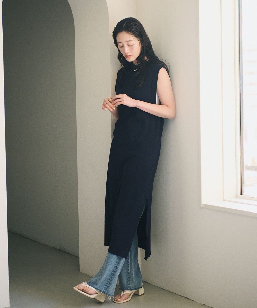 #Newans 【洗える】サーマルノースリーブワンピース 