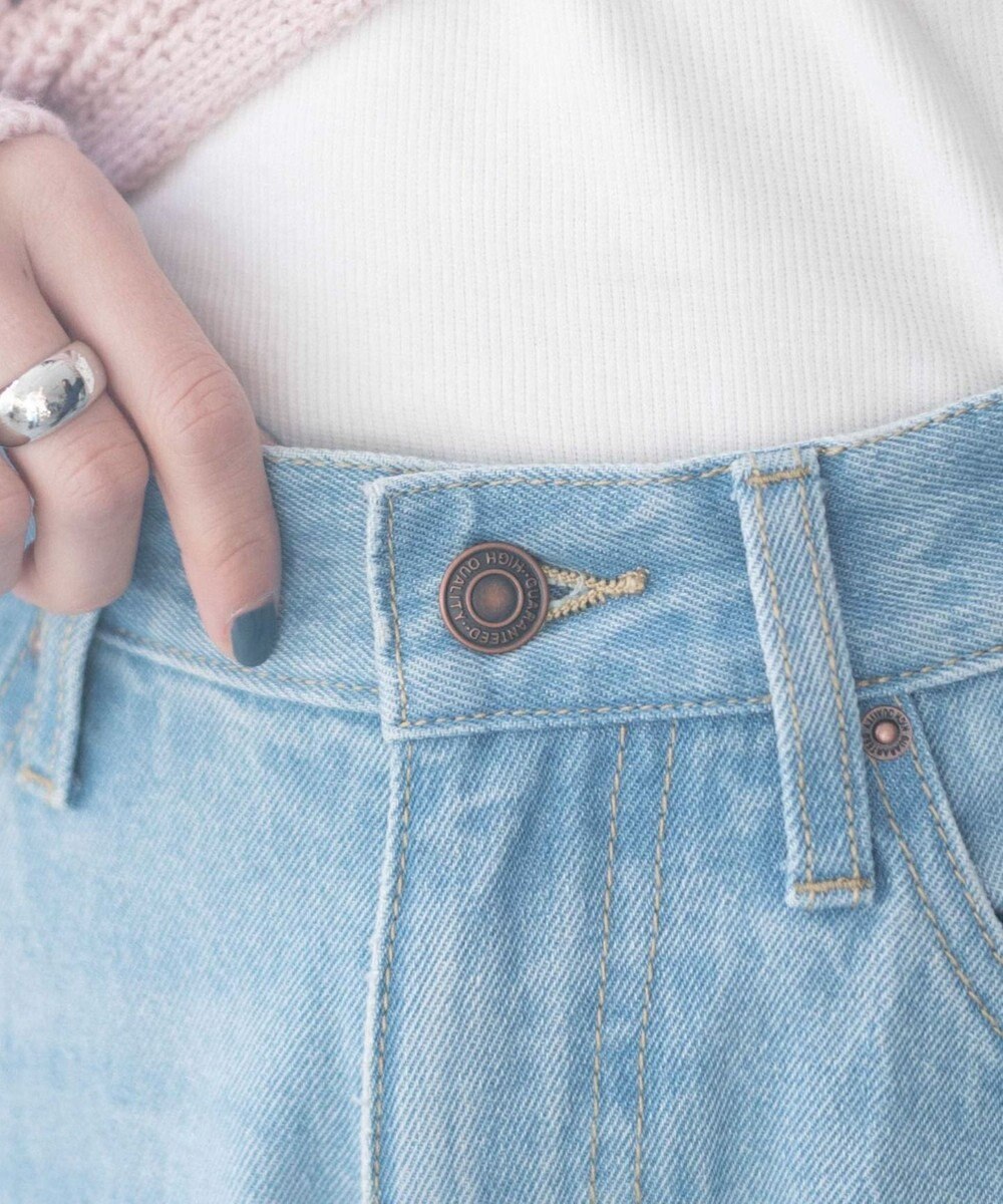 WEGO 【新色追加/美脚/XS～Lサイズ展開】ストレートデニムパンツ 