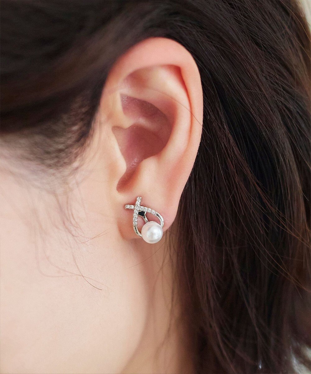 Tiaclasse 【選べる2TYPEデザイン】【金属アレルギー対応】クロスドロップピアス＆イヤリング 