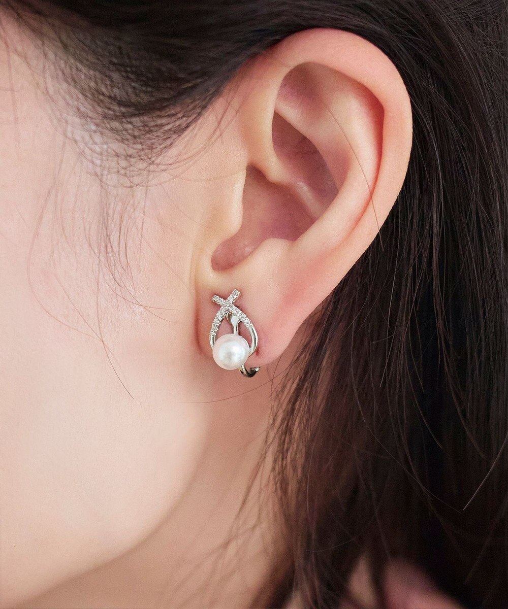 Tiaclasse 【選べる2TYPEデザイン】【金属アレルギー対応】クロスドロップピアス＆イヤリング 