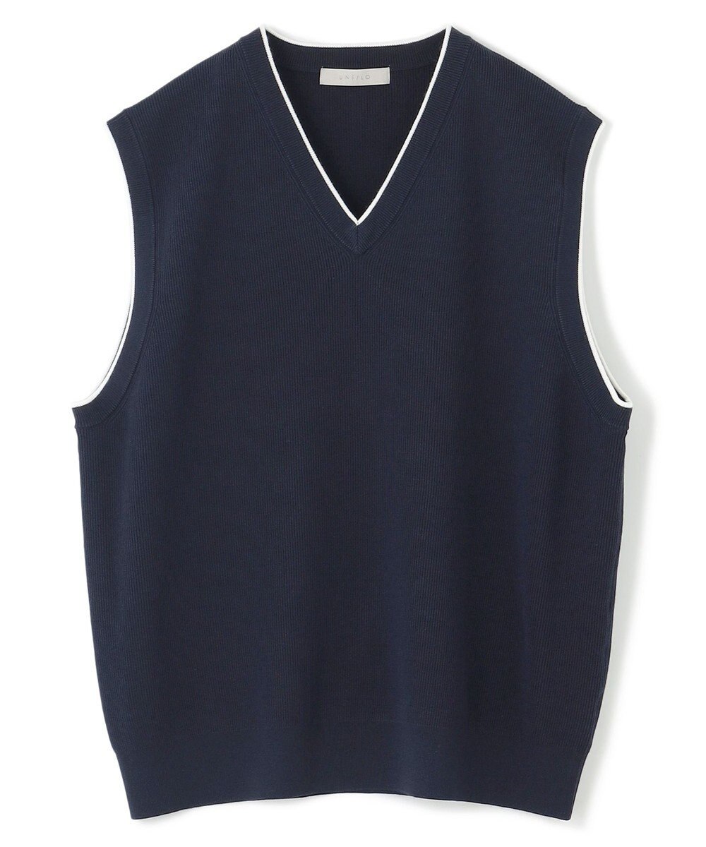 UNFILO MENS スタイリッシュ ニット ベスト 