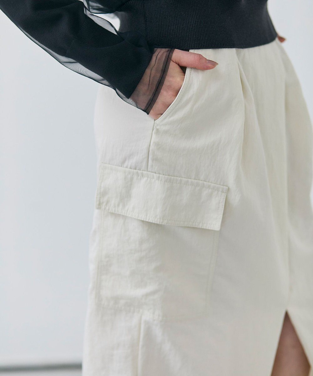 BEIGE， 【洗える】ACANTHUS / カーゴディティールコクーンタックスカート 
