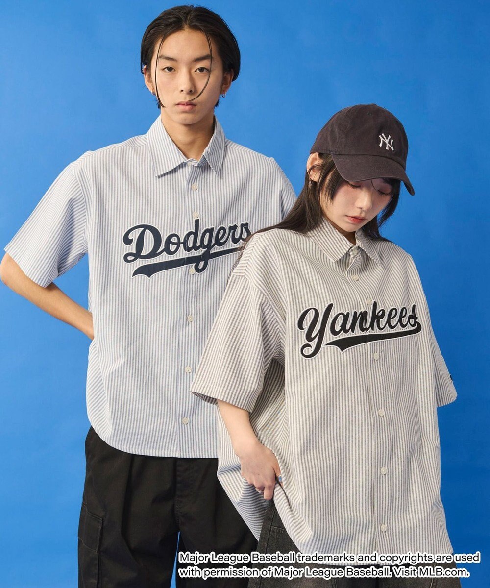 WEGO 【ユニセックス着用ITEM】別注MLBストライプグラフィックシャツ（SS） 