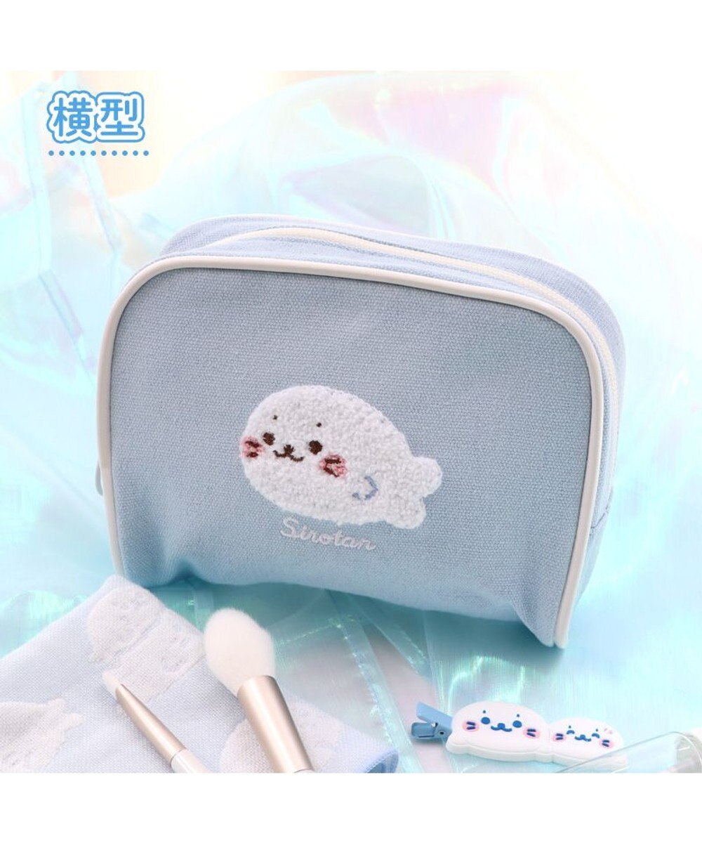 Mother garden しろたん サガラ刺繍 横型ポーチ 