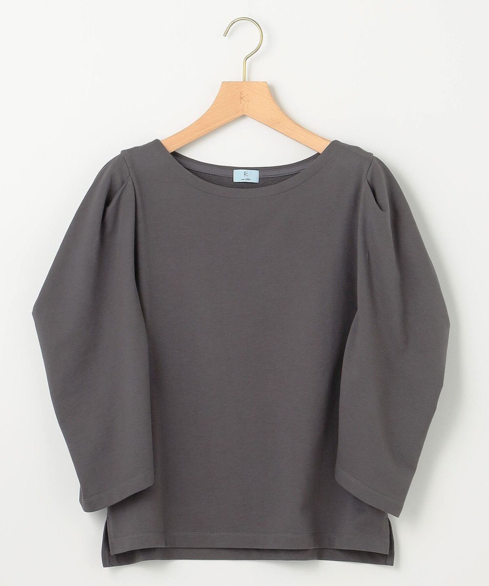 組曲 L ミニ裏毛ボリュームタックスリーブ カットソー 