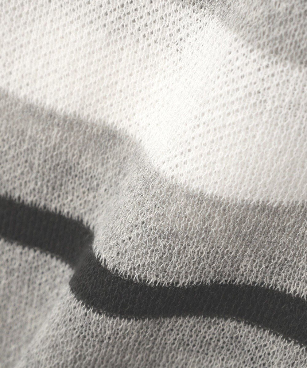 Green Parks 衿付き７分袖ニットプルオーバー 