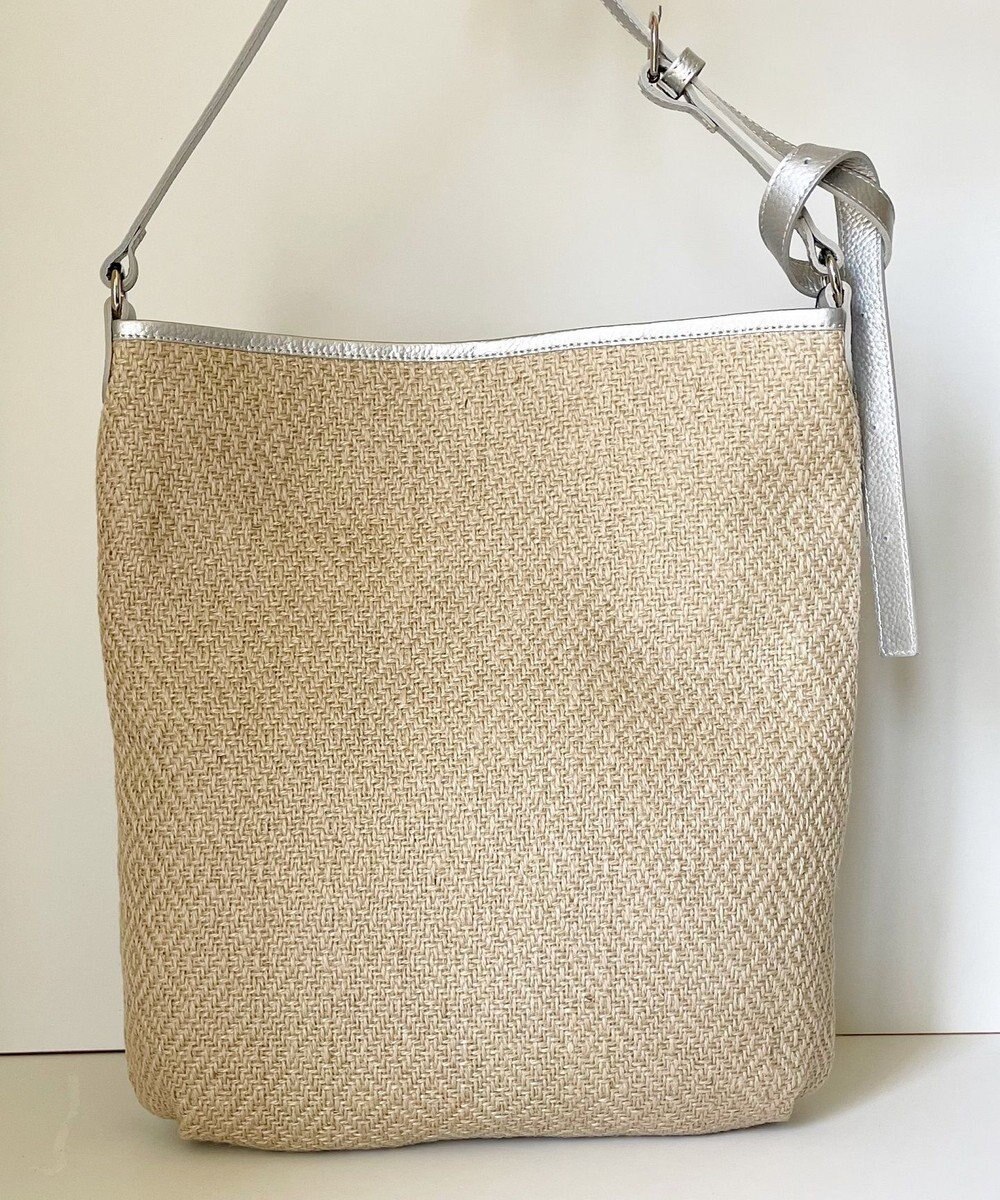 Hekhèr Le Style de Vie 【日本製 / A4サイズ対応 / 3WAY】ジュート×牛革 ショルダーバッグ large 