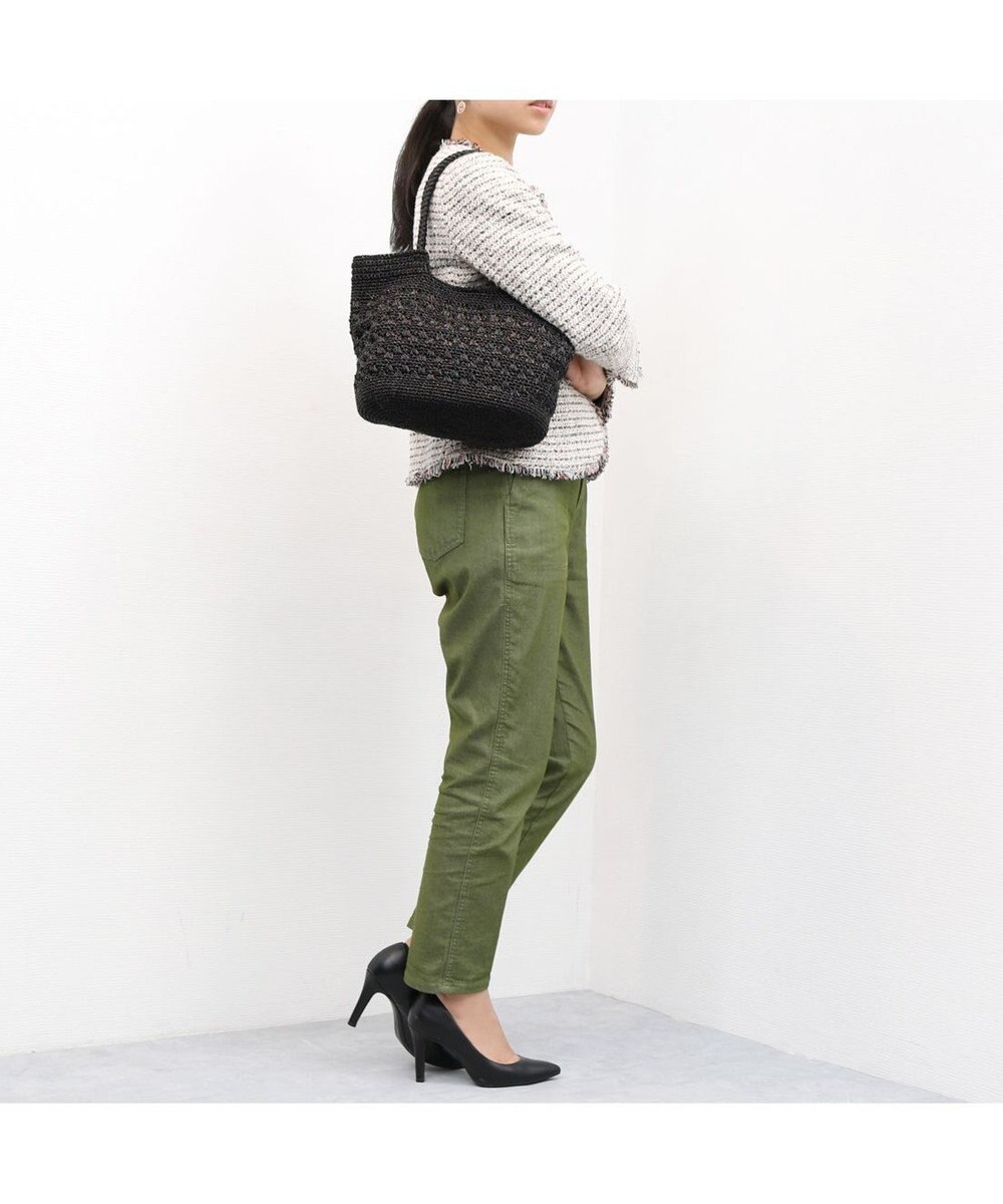 UNBILLION カシュカシュ cachecache / メタリックコード柄編みトートバッグ 