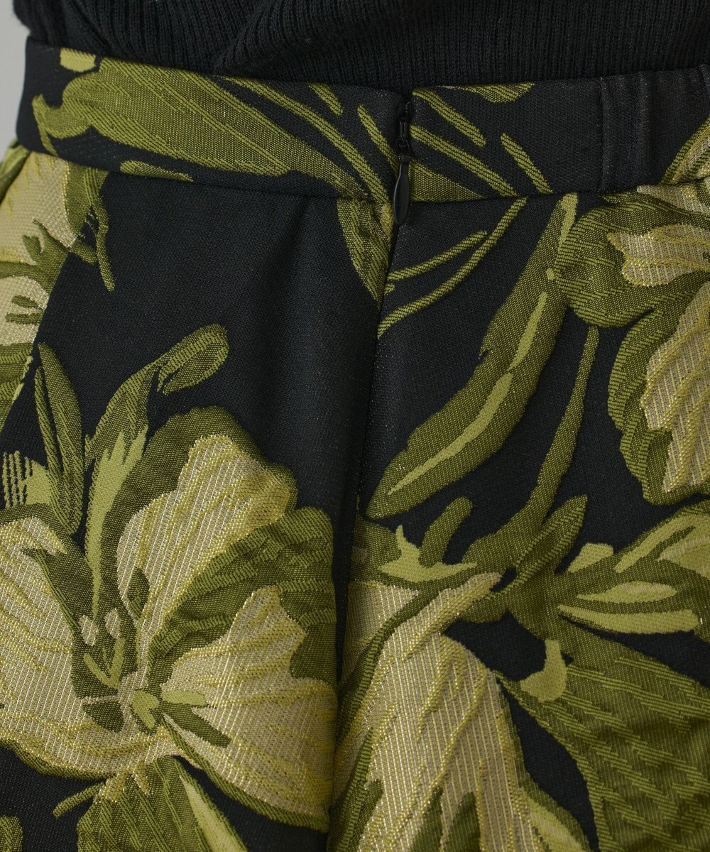 GRACE CONTINENTAL ラメフラワージャガードスカート 