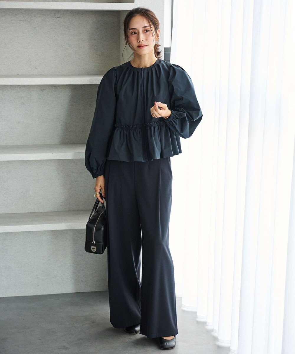 #Newans 撥水加工/UVカット機能付きペプラムライトブルゾン 