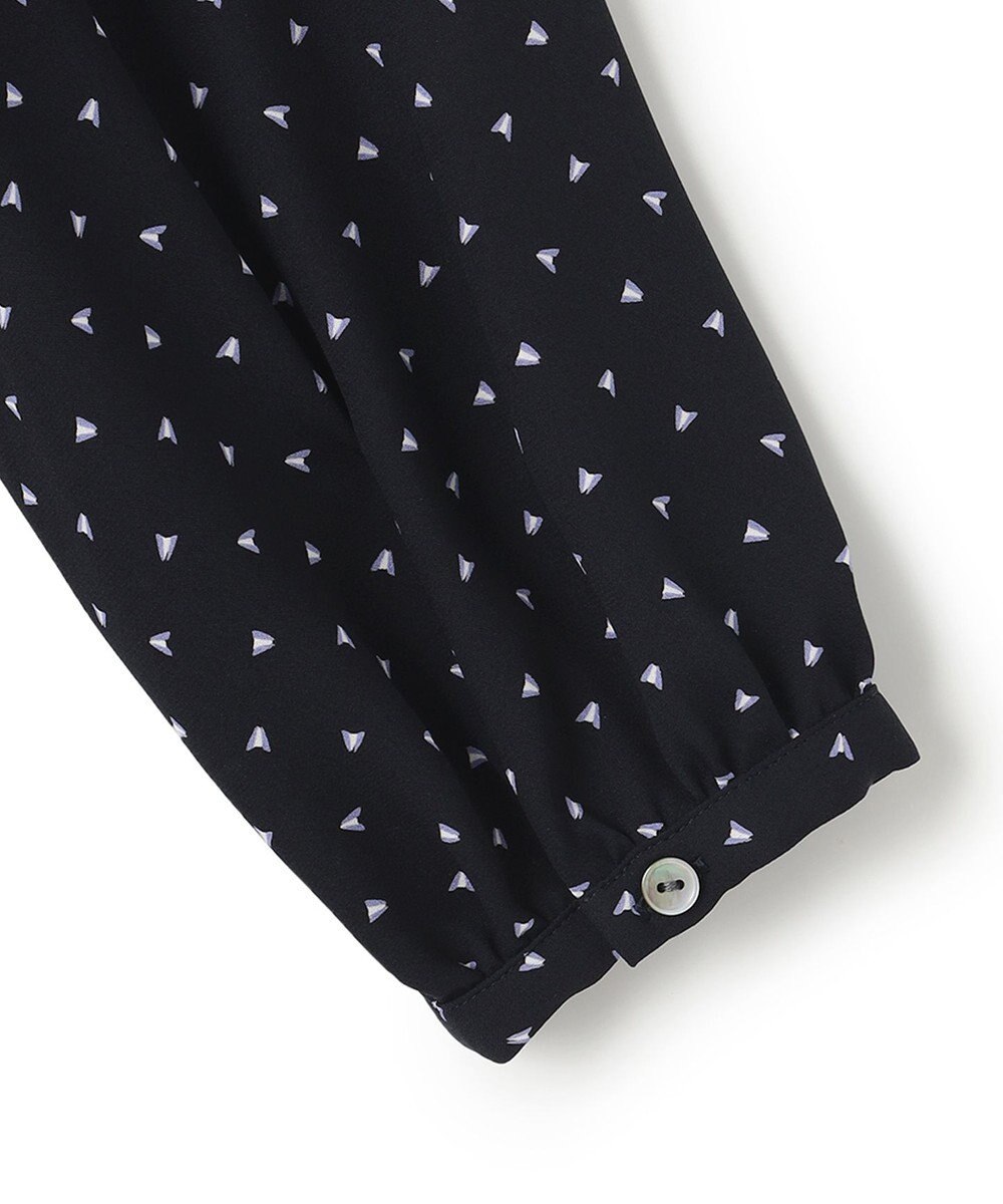 23区 【洗える】トライアングルプリント ボウタイ ワンピース 