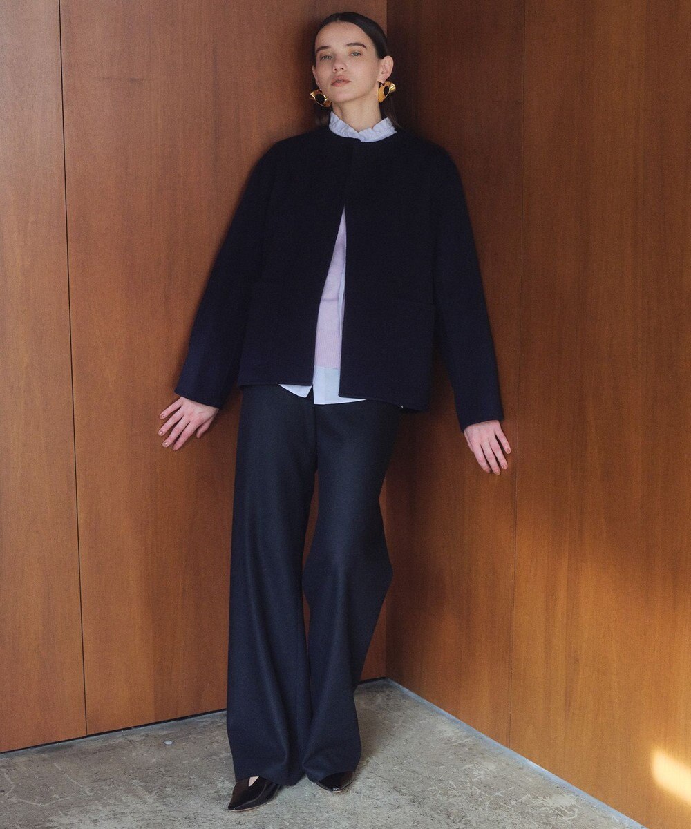 BEIGE， MONTAIGNE / イージーウエストウールワイドパンツ 