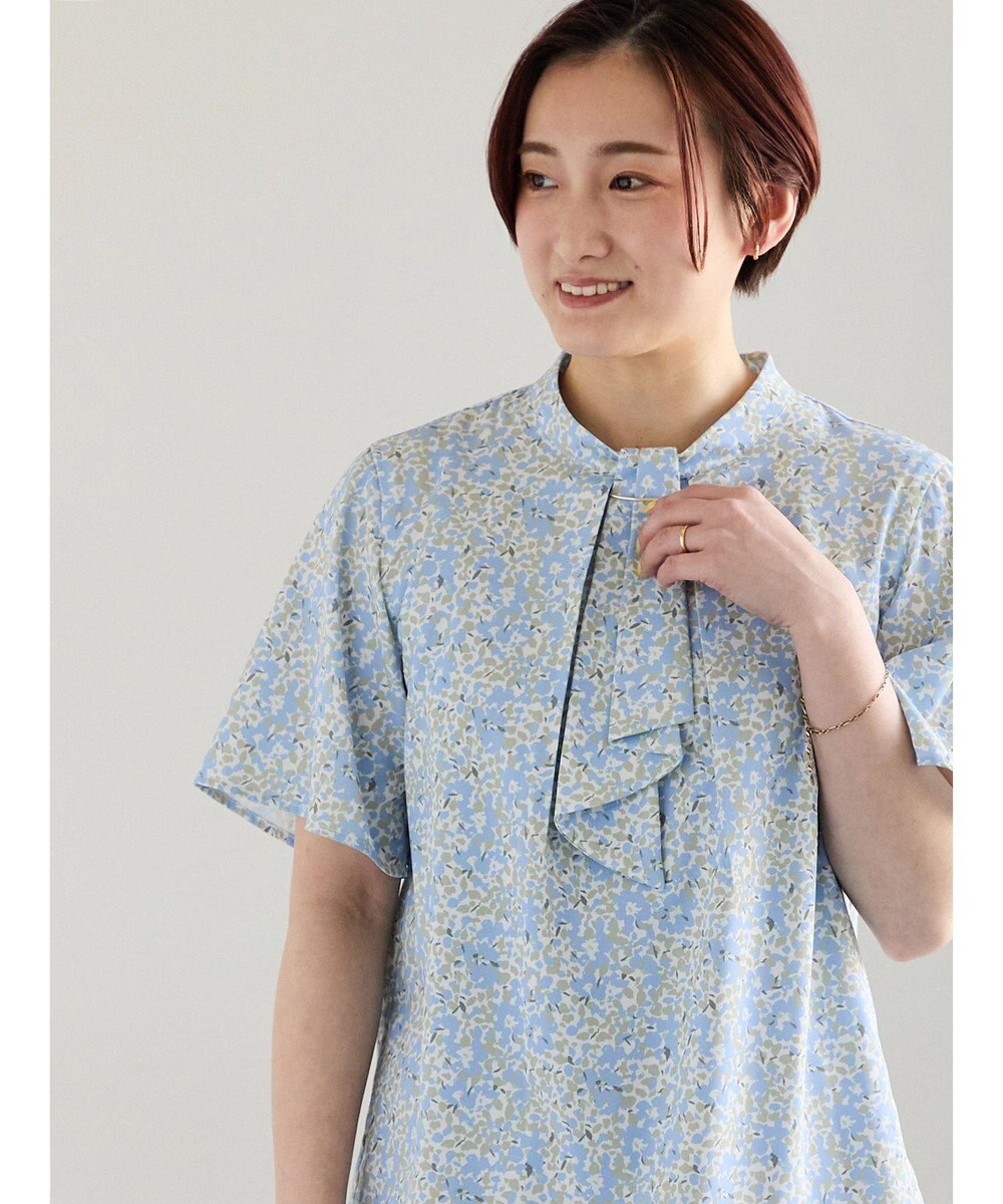Te chichi パターンアソート5分袖ボウタイブラウス 