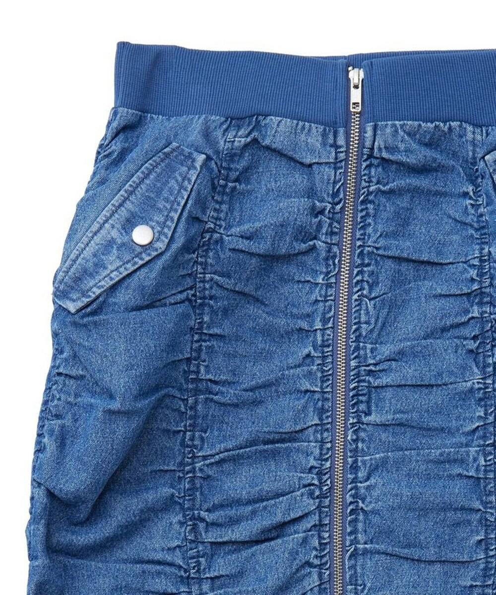 Green Parks ・ＳＵＧＡＲ　ＳＰＯＯＮデニムフロントＺＩＰナロースカート 