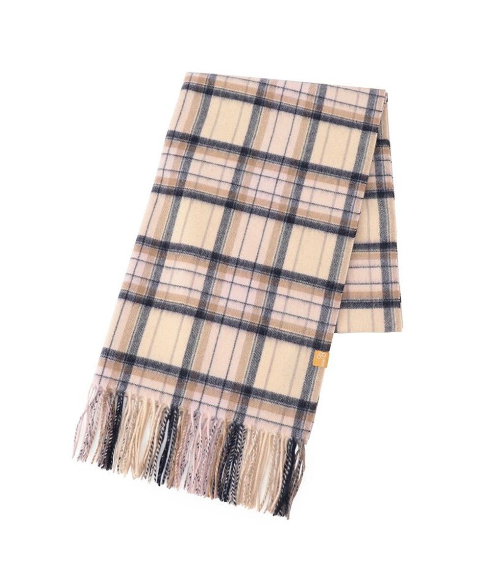 MOONBAT WEB限定【洗える】ミエル (miel) カシミヤ100％ チェックストール 