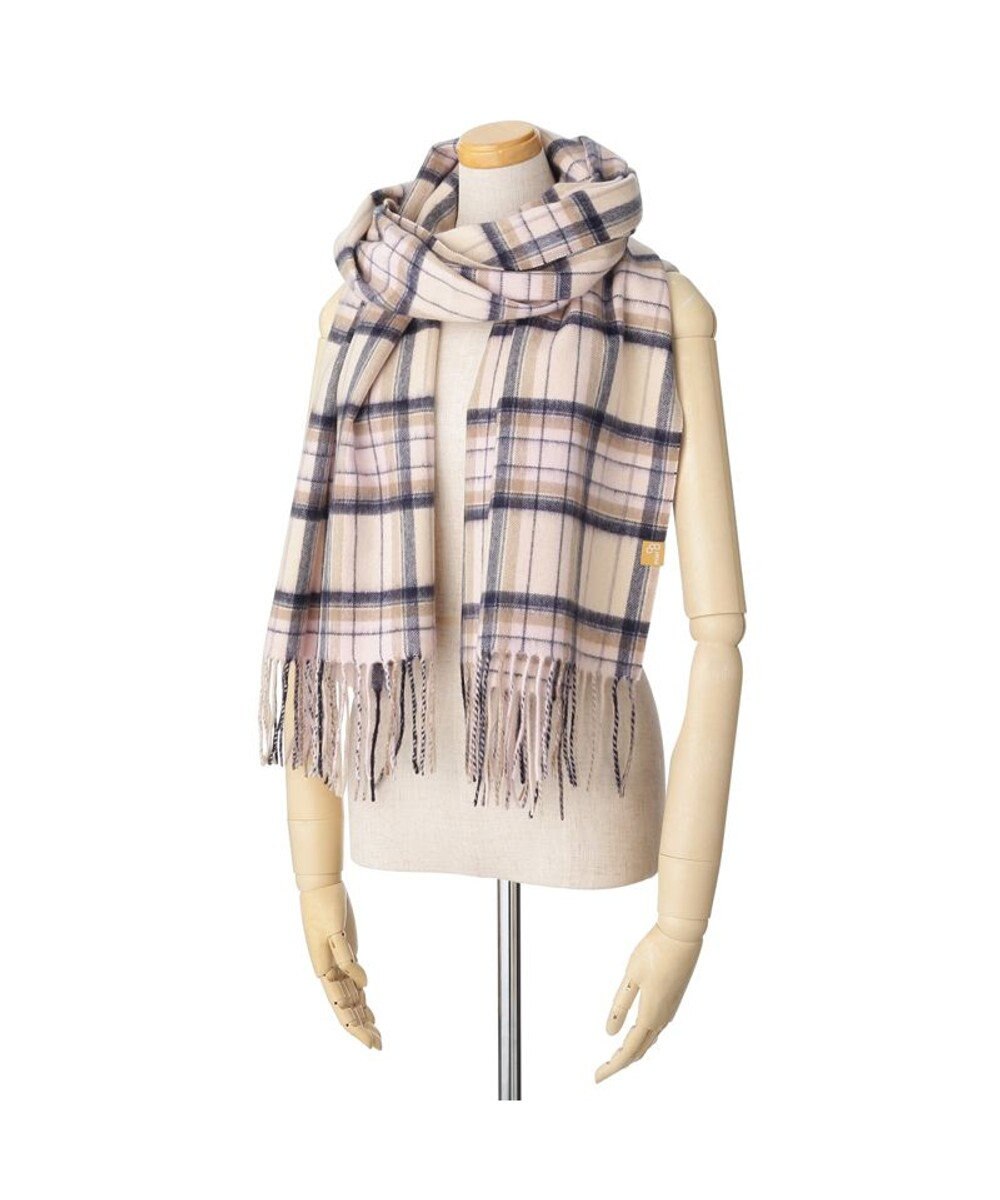 MOONBAT WEB限定【洗える】ミエル (miel) カシミヤ100％ チェックストール 