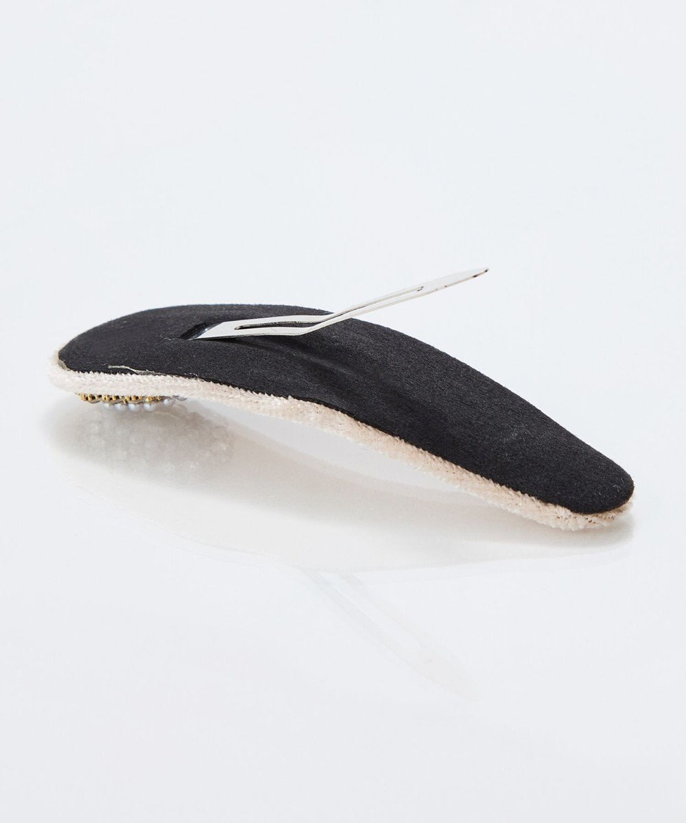 Phoebe 【生産終了】クラッシービジューヘアピン　ベージュ/ベロア 