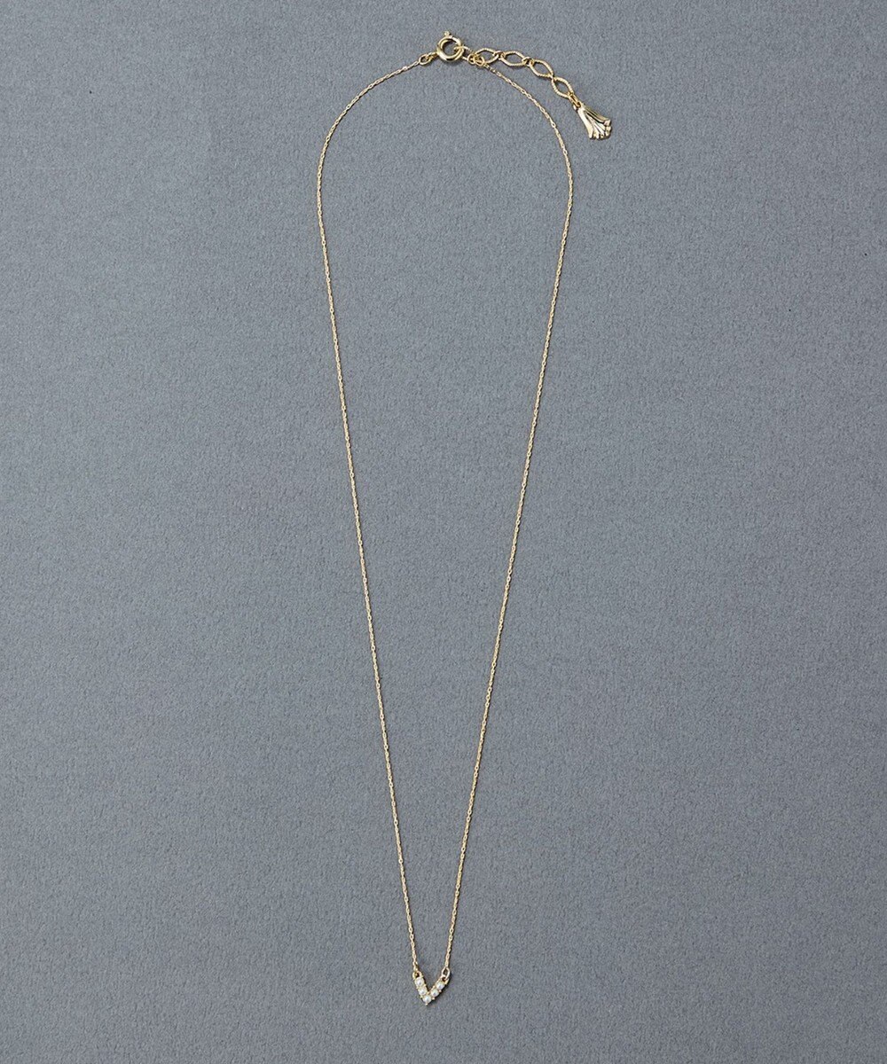 Phoebe 〈金属アレルギー対応〉Vラインミニパールネックレス　V字デザイン/小粒パール 