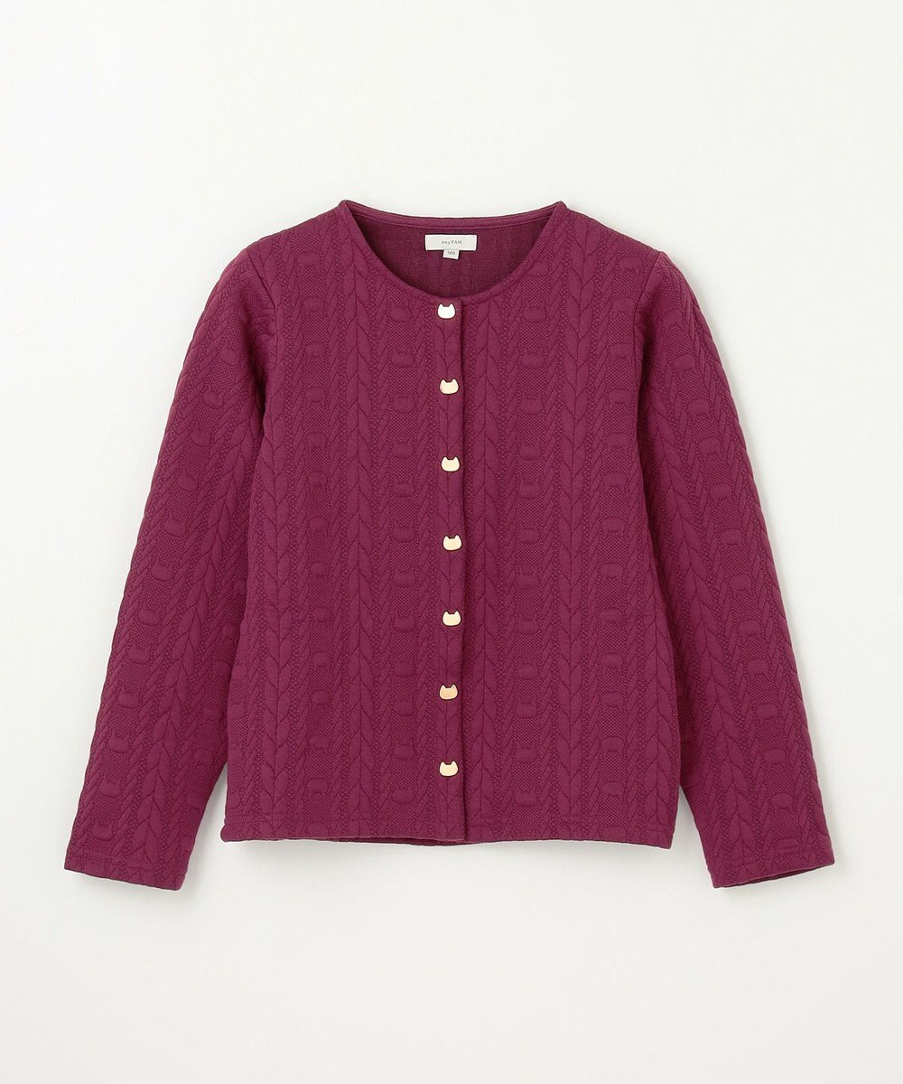 ANY KIDS ふくれジャガードカーディガン 