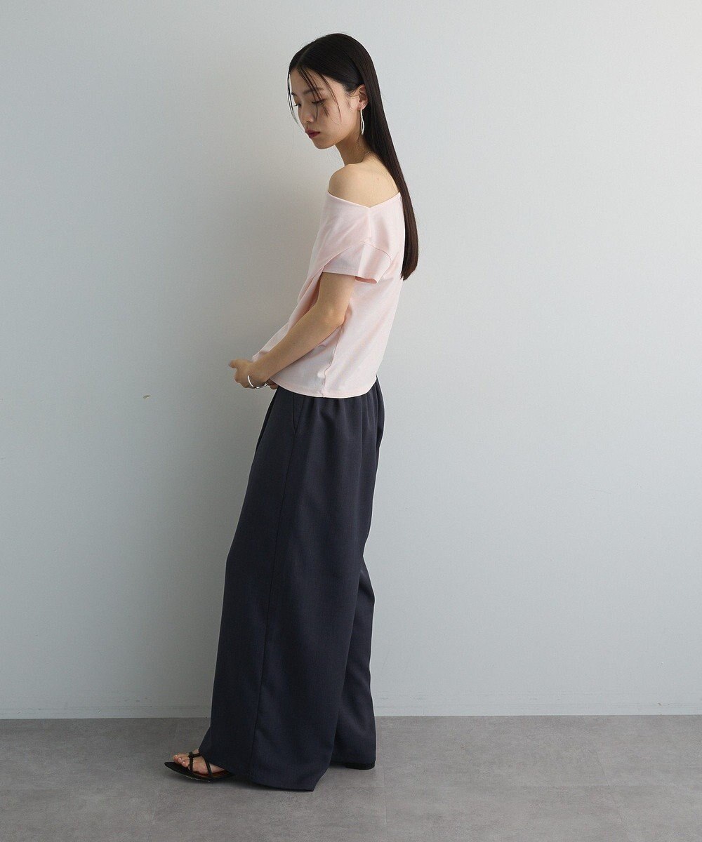 Green Parks ドレープオフショルフレンチ袖Ｔシャツ 