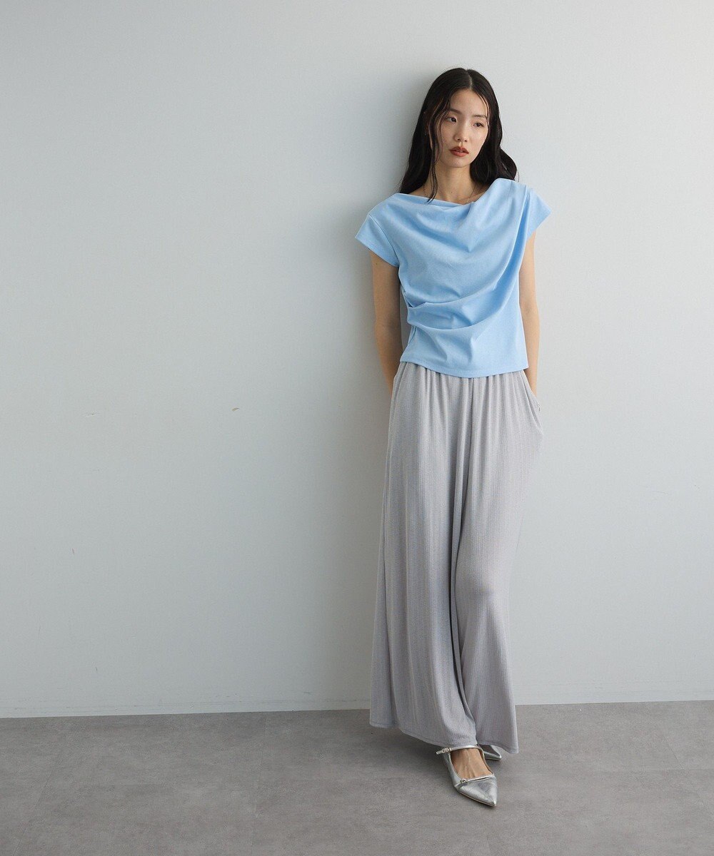 Green Parks ドレープオフショルフレンチ袖Ｔシャツ 