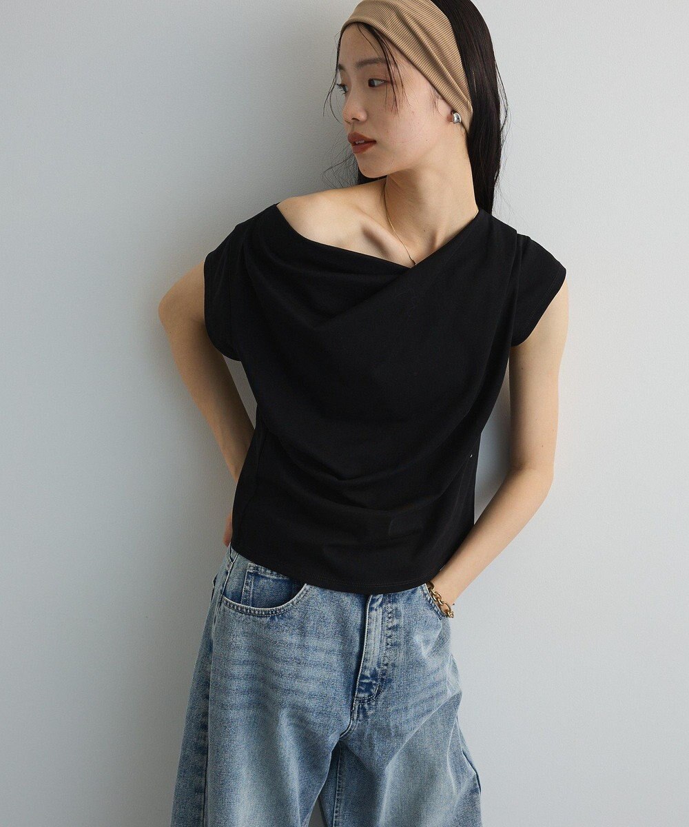 Green Parks ドレープオフショルフレンチ袖Ｔシャツ 