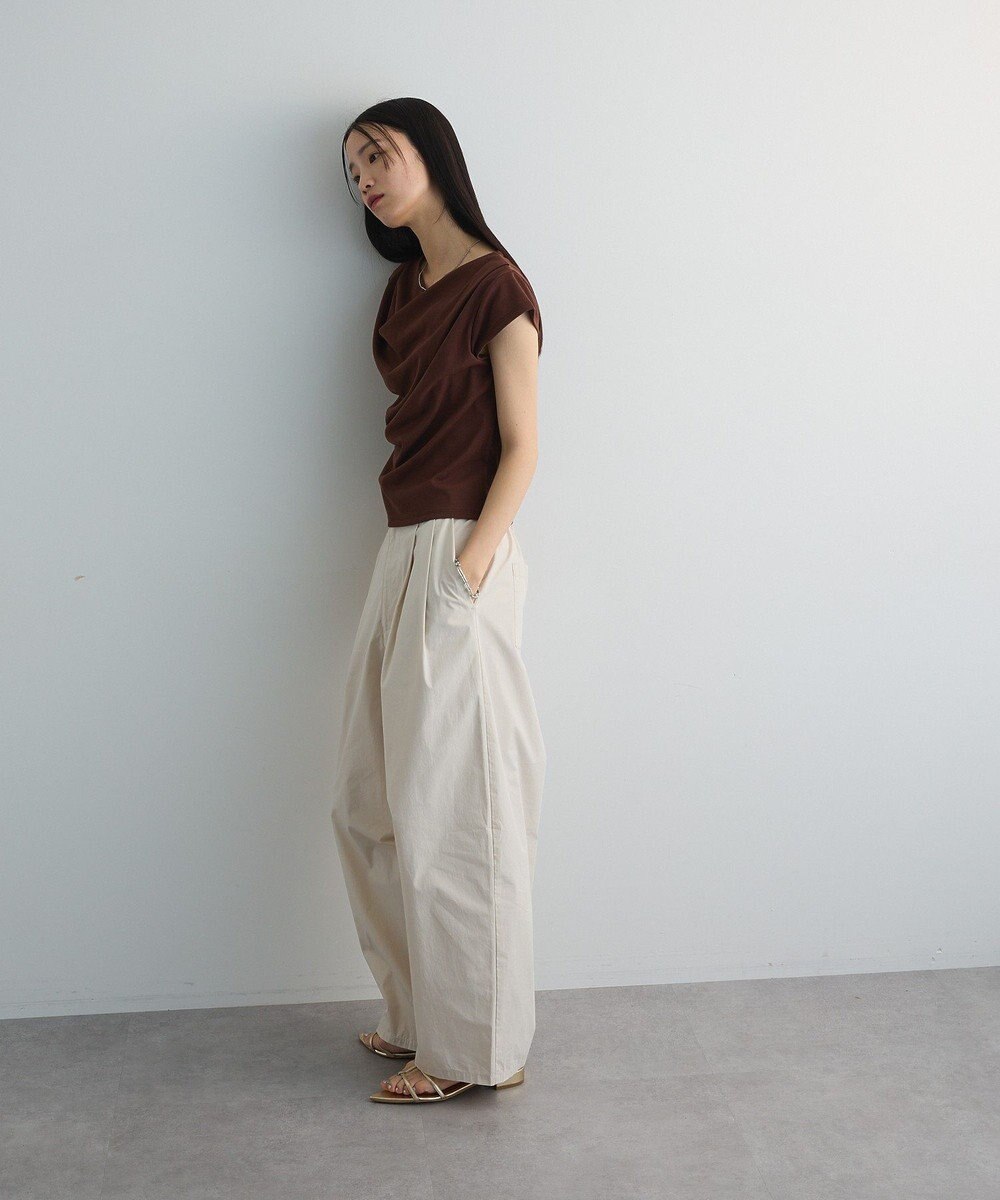 Green Parks ドレープオフショルフレンチ袖Ｔシャツ 