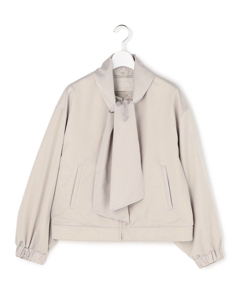 ICB 【2WAY】 ダルグロッシーサテン ボウタイ付きブルゾン 
