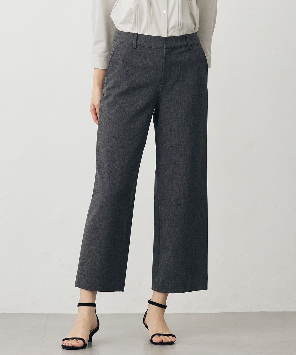 J.PRESS LADIES L 【洗える】T/Rアルガンシルク ワイド パンツ 