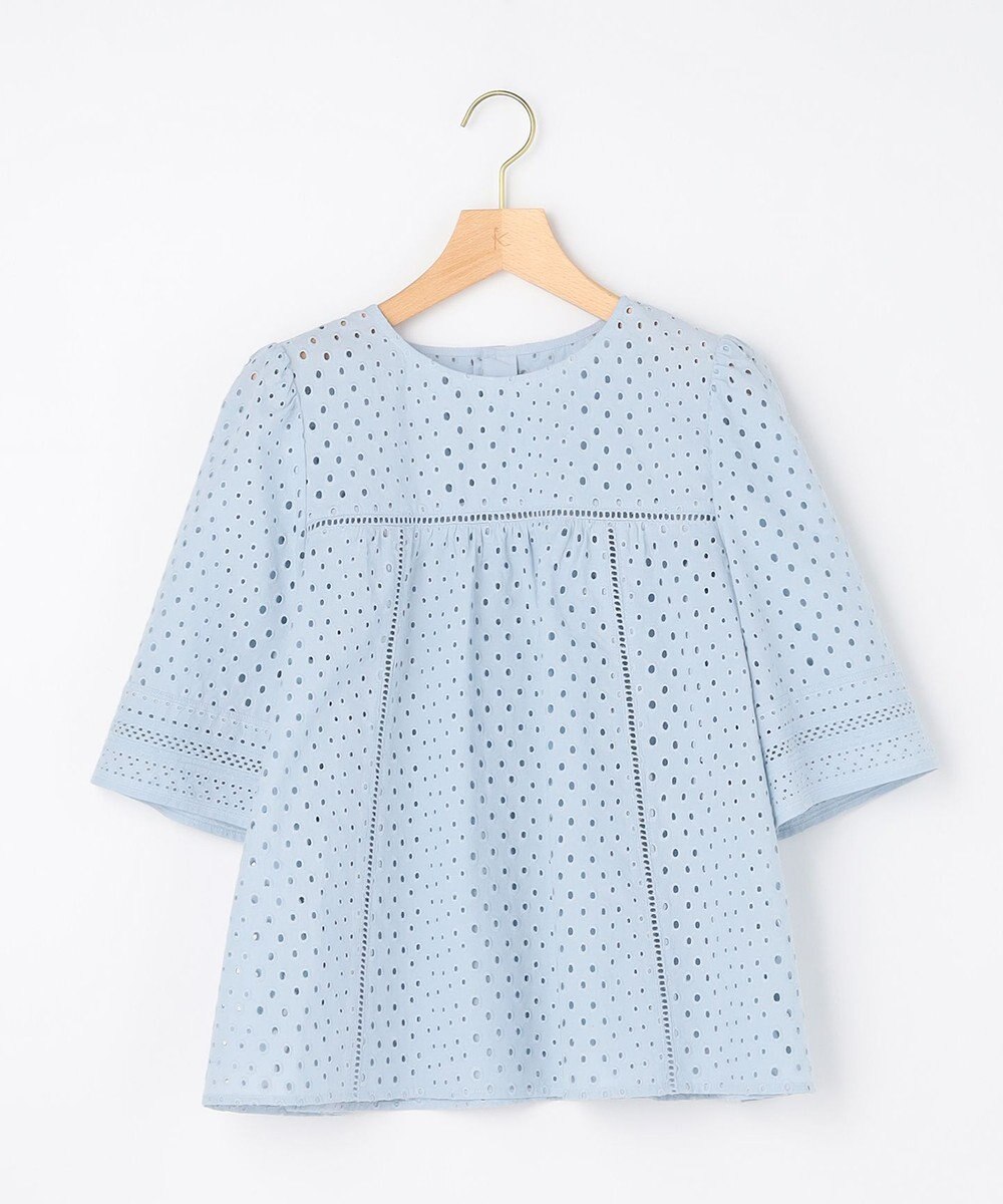 組曲 【先行予約】エンブロイダリーレース5分袖 ブラウス 