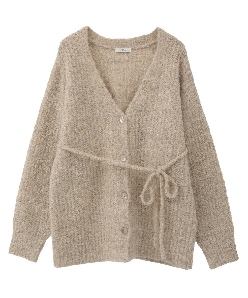 earth music&ecology 【ベルト付き】ＭＩＸカラーブークレカーディガン 