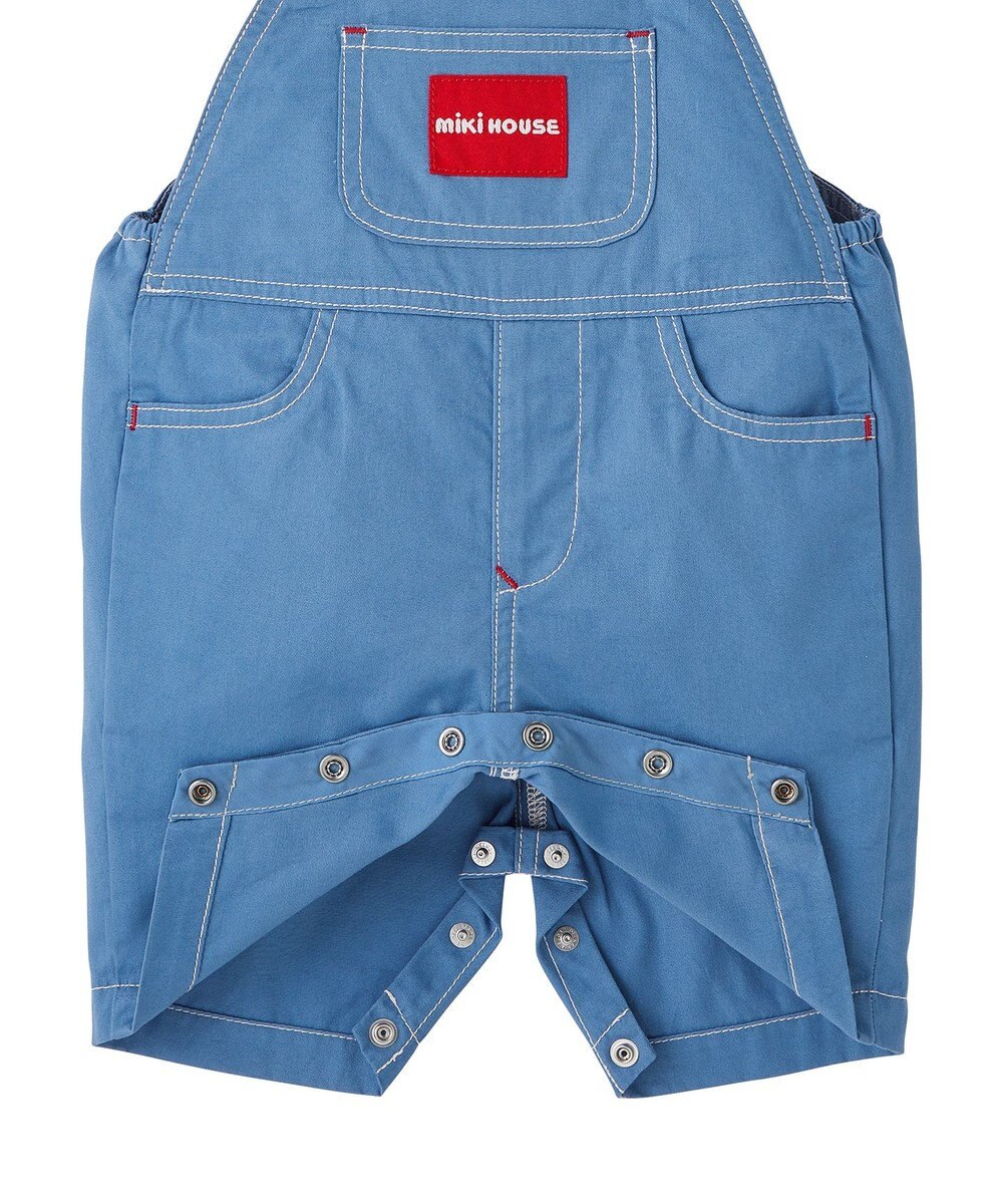 MIKI HOUSE HOT BISCUITS 【ミキハウス】【70-100cm】６分丈オーバーオール 