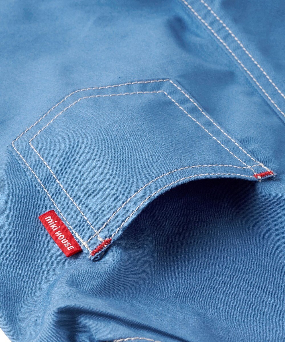 MIKI HOUSE HOT BISCUITS 【ミキハウス】【70-100cm】６分丈オーバーオール 