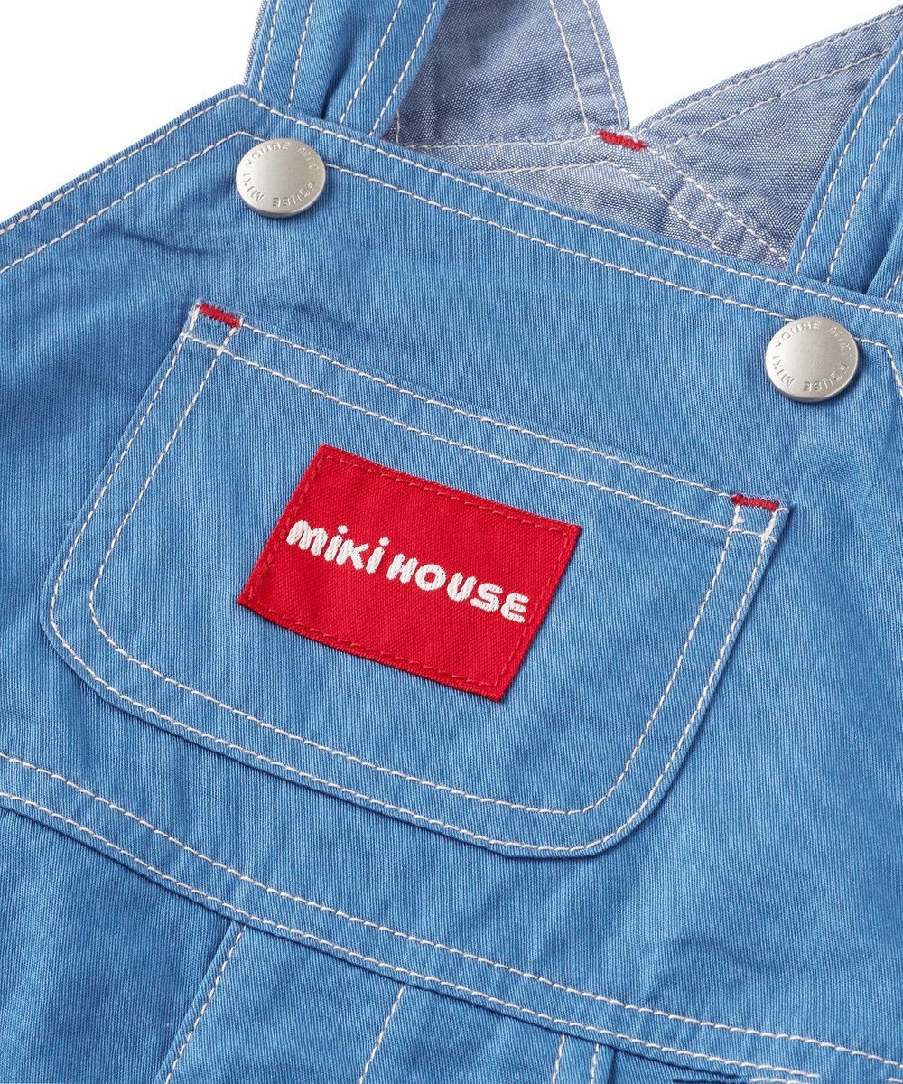 MIKI HOUSE HOT BISCUITS 【ミキハウス】【70-100cm】６分丈オーバーオール 