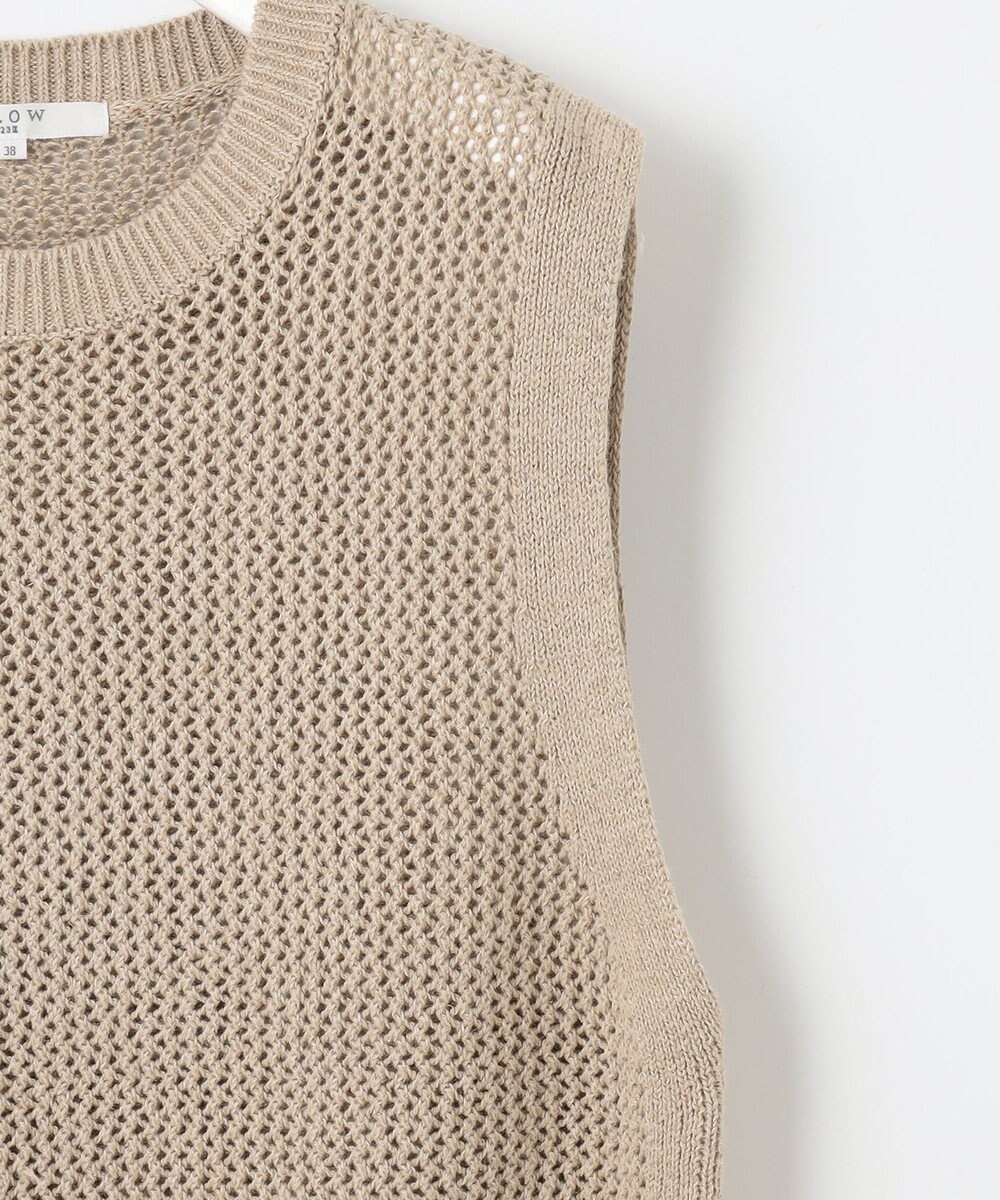 23区 【SLOW/洗える】メッシュニット ベスト 