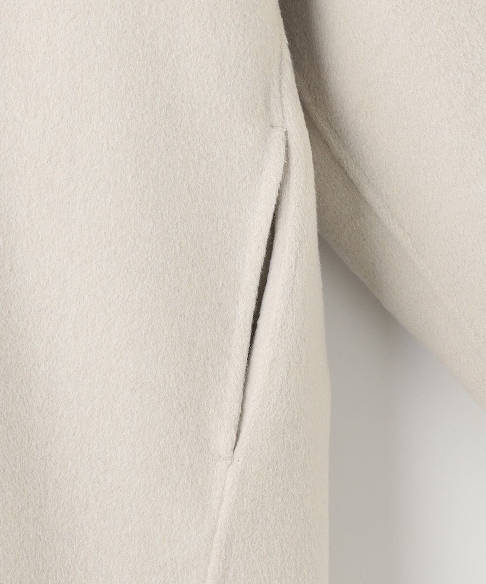 UNFILO 【撥水】ウール混リバー フーデットコート 