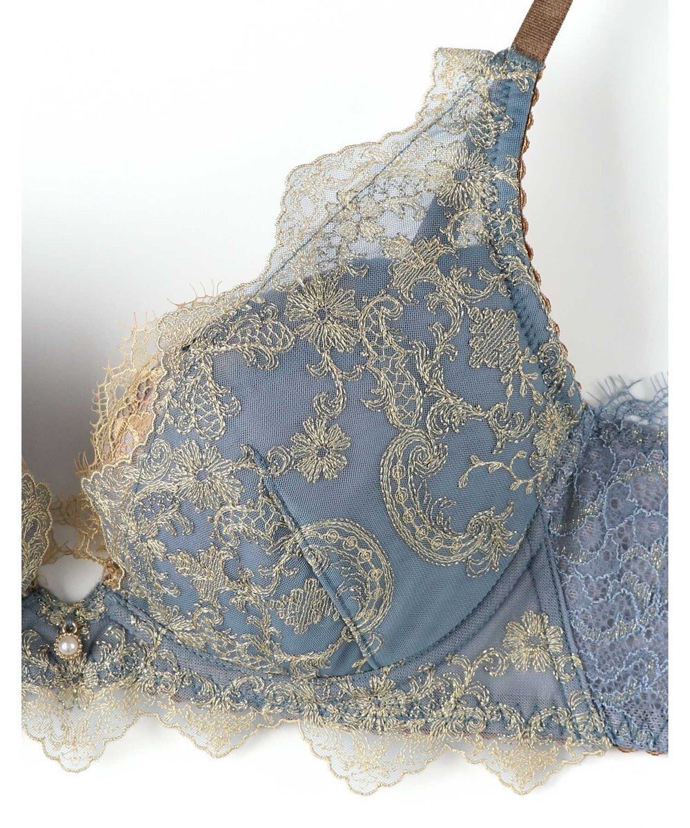 AMPHI ブラジャー 谷間メイク 脇高設計 細身え効果 Gカップまで対応 大きいサイズ 【Glama-Rich グラマリッチ 脇スッキリタイプ】ブラ BYJ603 アンフィ／ワコール 