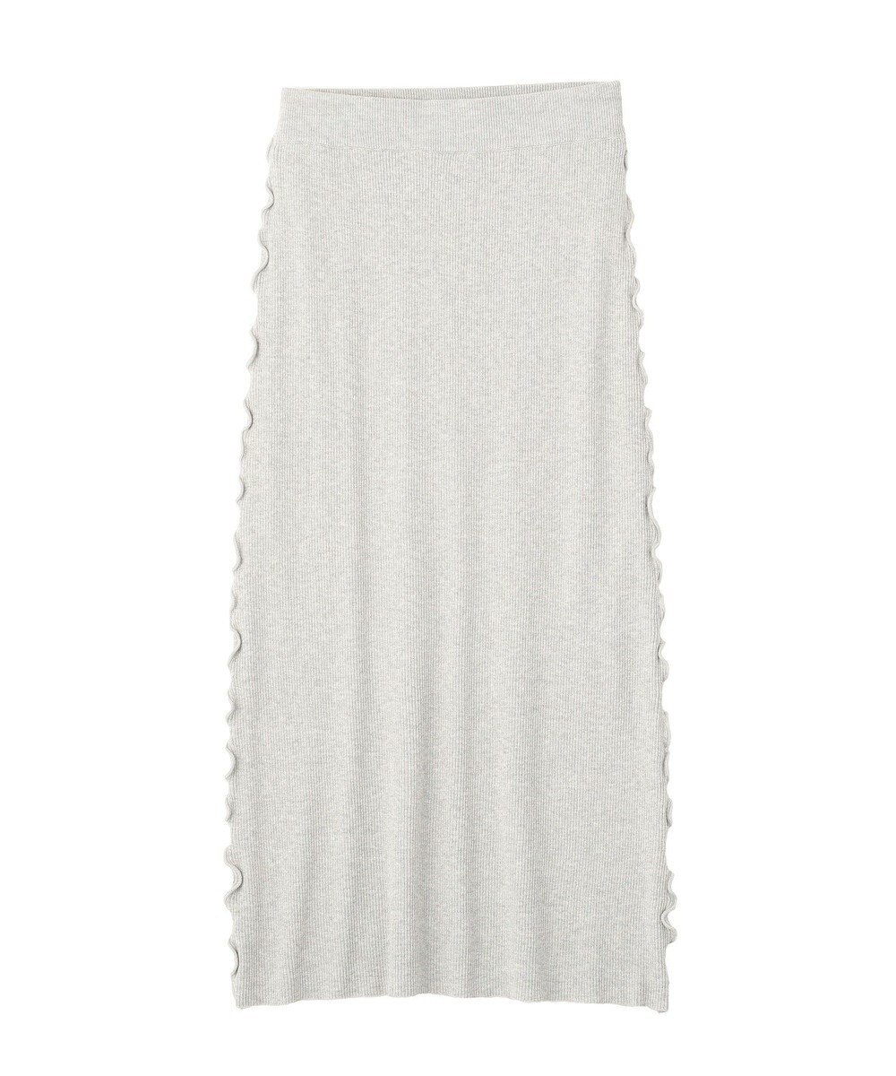 earth music&ecology サイドメローリブニットスカート 