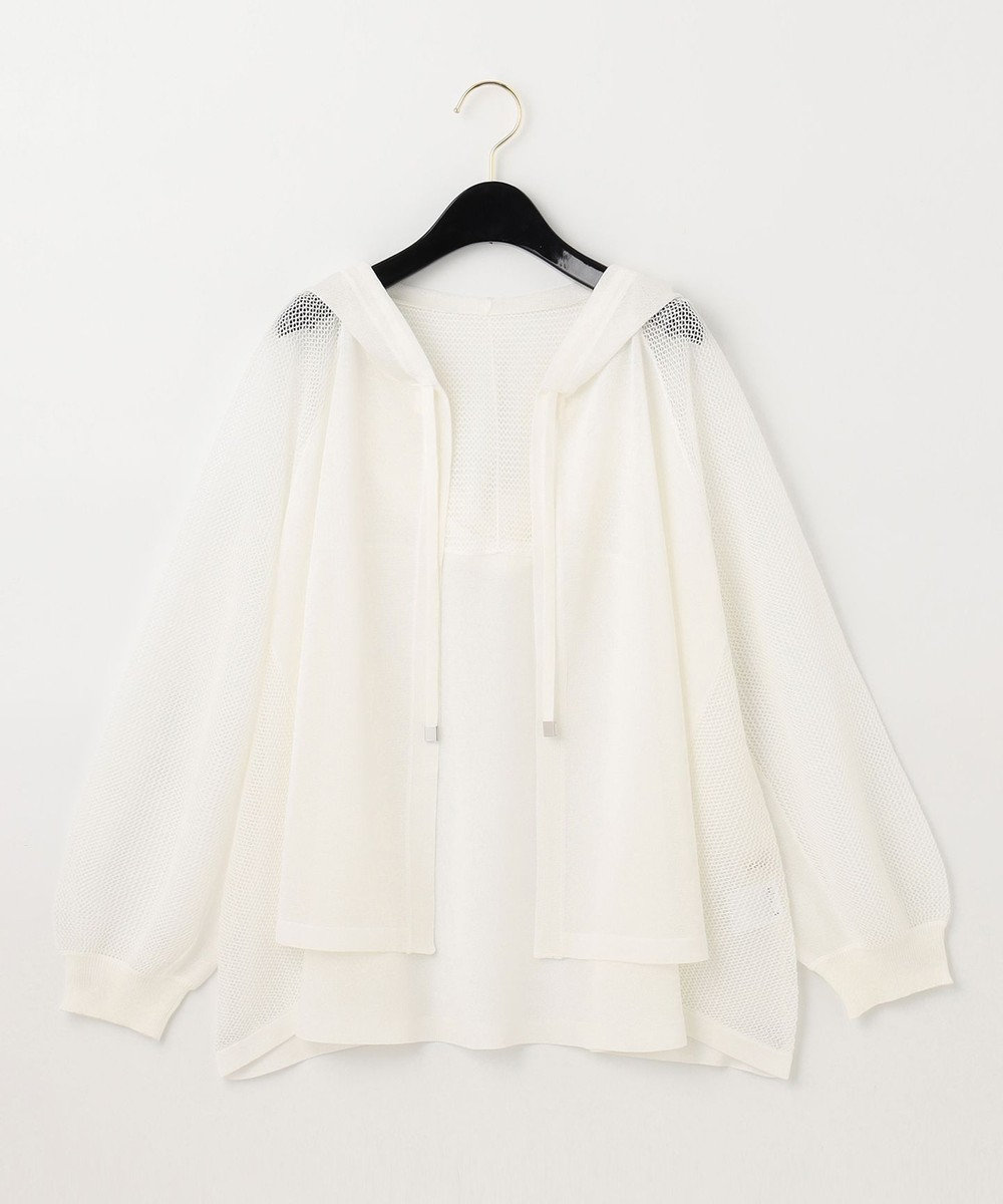 GRACE CONTINENTAL メッシュニットフーディー 