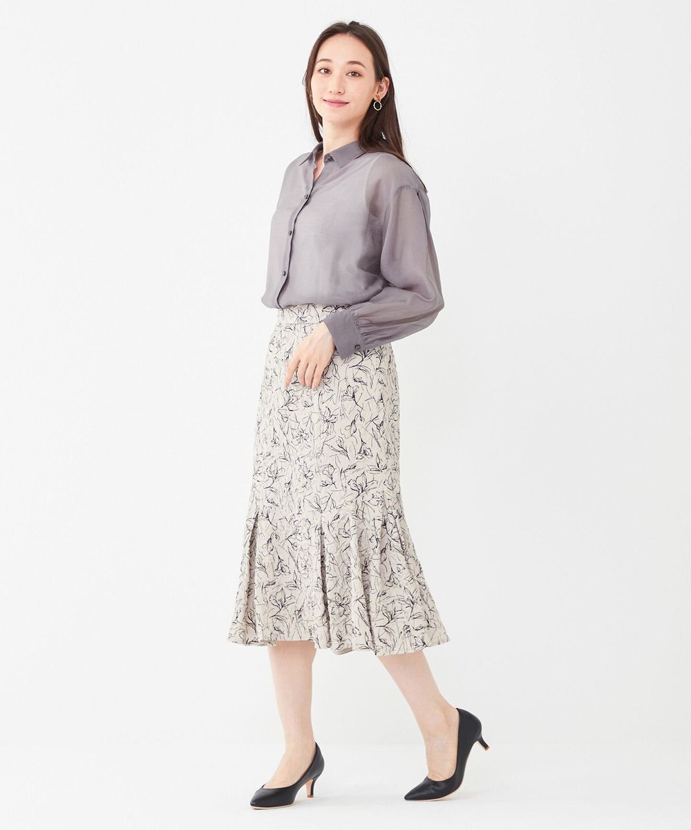 ANY SIS 【洗える】シアー シャツ 