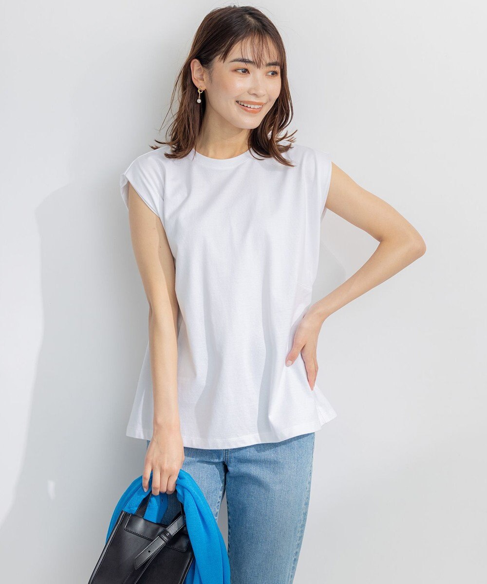 組曲 S 【洗える】バックパールフレアカットソー 