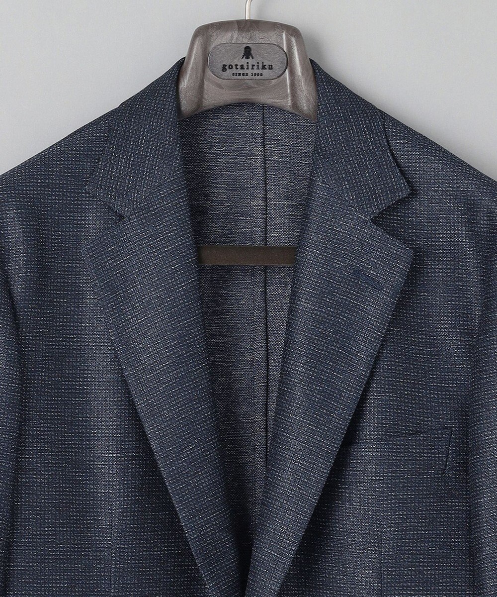 GOTAIRIKU 新素材セットアップ【通気性抜群/洗える/シワになりにくい】カラミプリントストレッチセットアップ ジャケット 