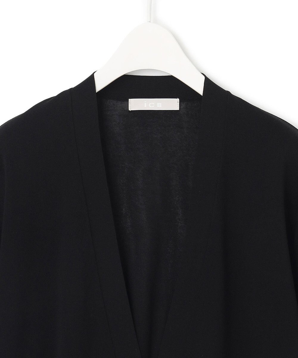ICB 【洗える】シルクヴィスコースハイゲージ カーディガン 