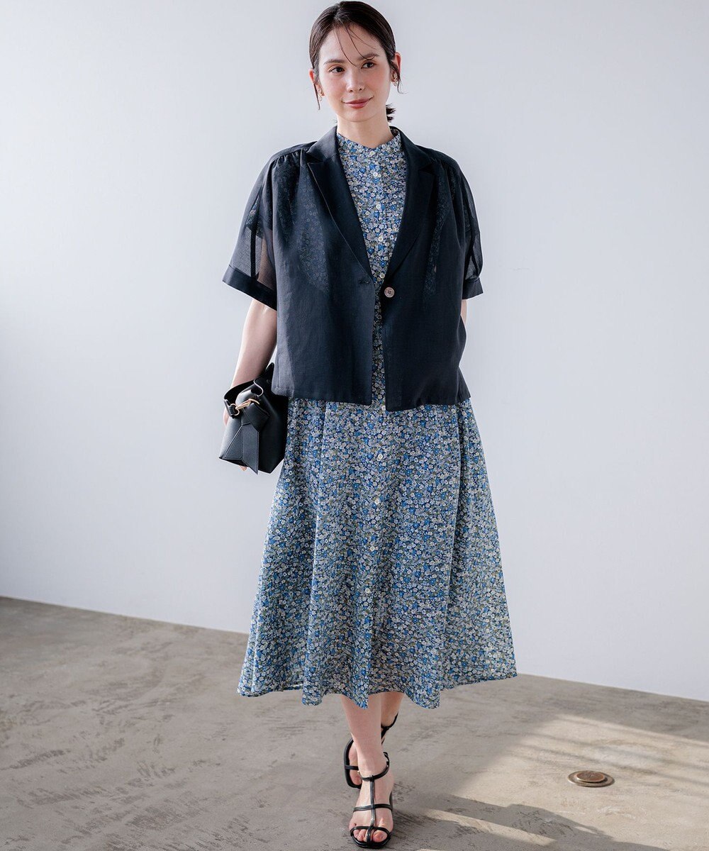 組曲 【先行予約】フラワーガーデンプリント ワンピース 