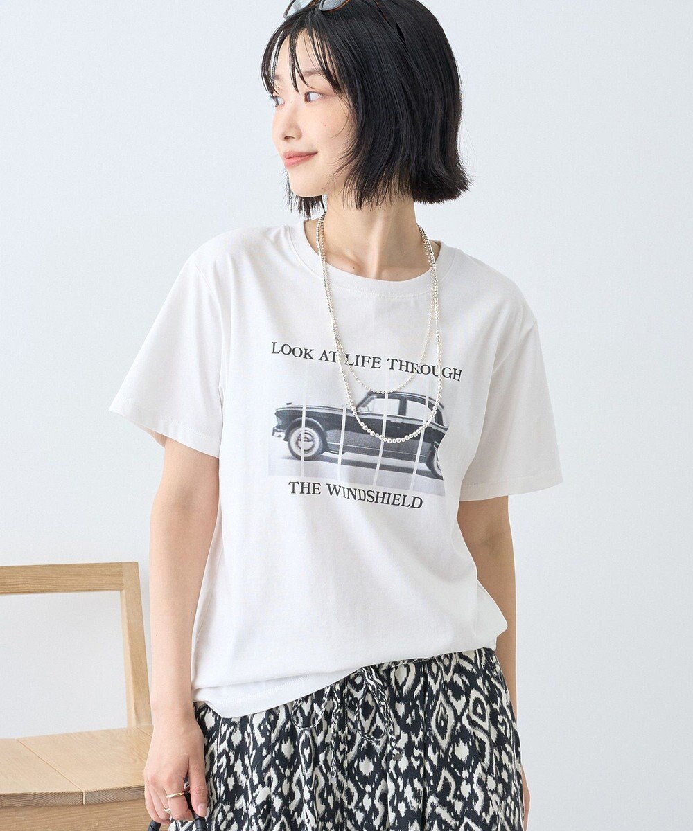 AMERICAN HOLIC フォト&レタリングプリントTシャツ 