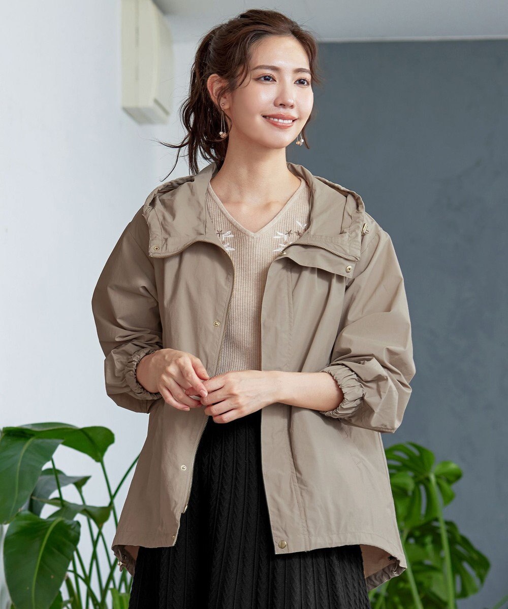 Tiaclasse 【洗える】撥水ドロストマウンテンパーカ― 