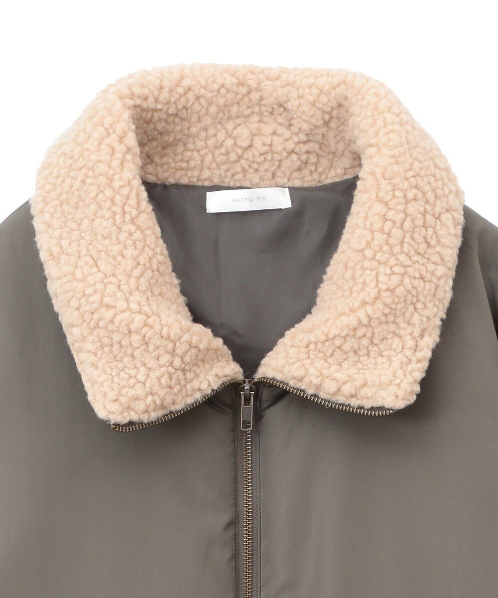 Green Parks ・ｓｗｉｎｇ　ｂｙ　中綿スタンドカラーミリタリーコー 