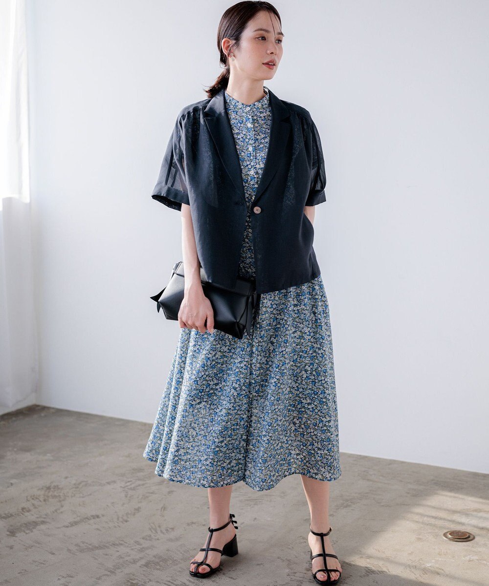 組曲 【先行予約】フラワーガーデンプリント ワンピース 